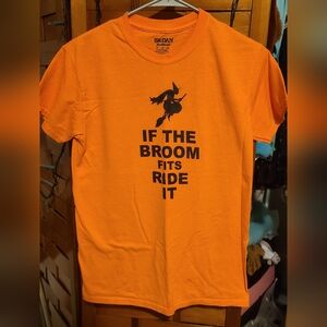 >5/$40< "If The Broom Fits, Ride It." Witchy Halloween Shirt